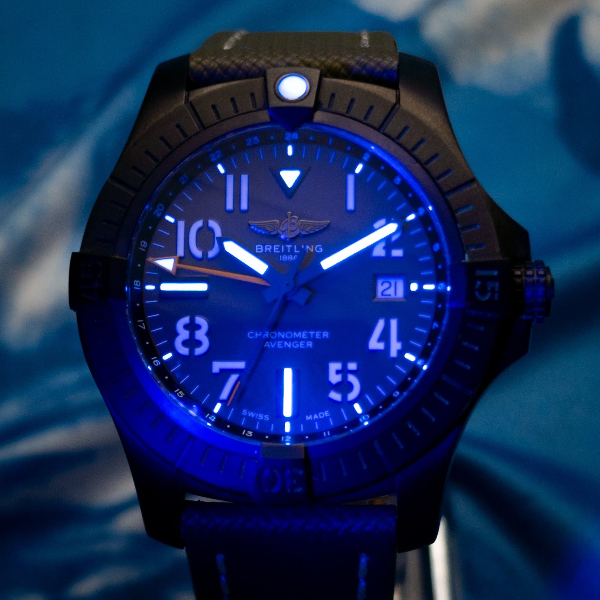 Breitling Avenger Automatic GMT 45 Night Mission LE 2000 (Ref. V323952A1L1X2) — photo 23